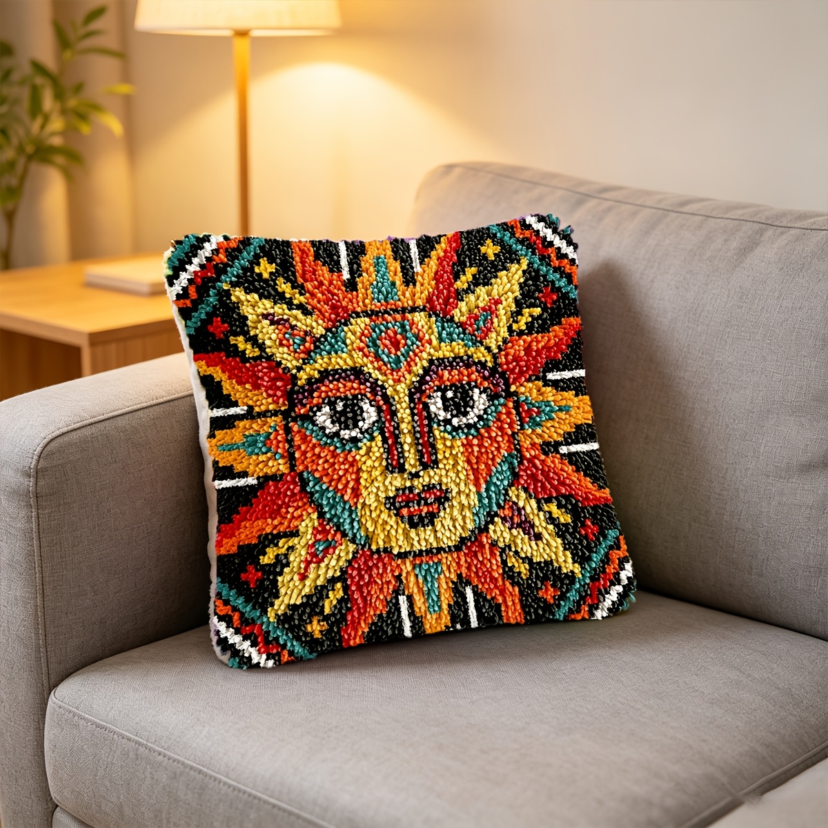 Latch Hook Kit with Sun Pattern for Beginners