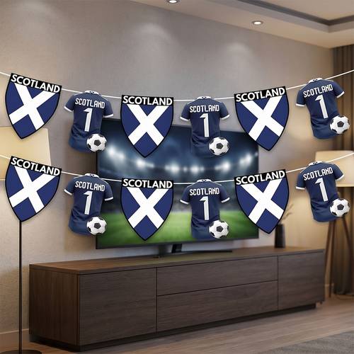 scotland football banner scotland team jersey soccer ball themed bunting