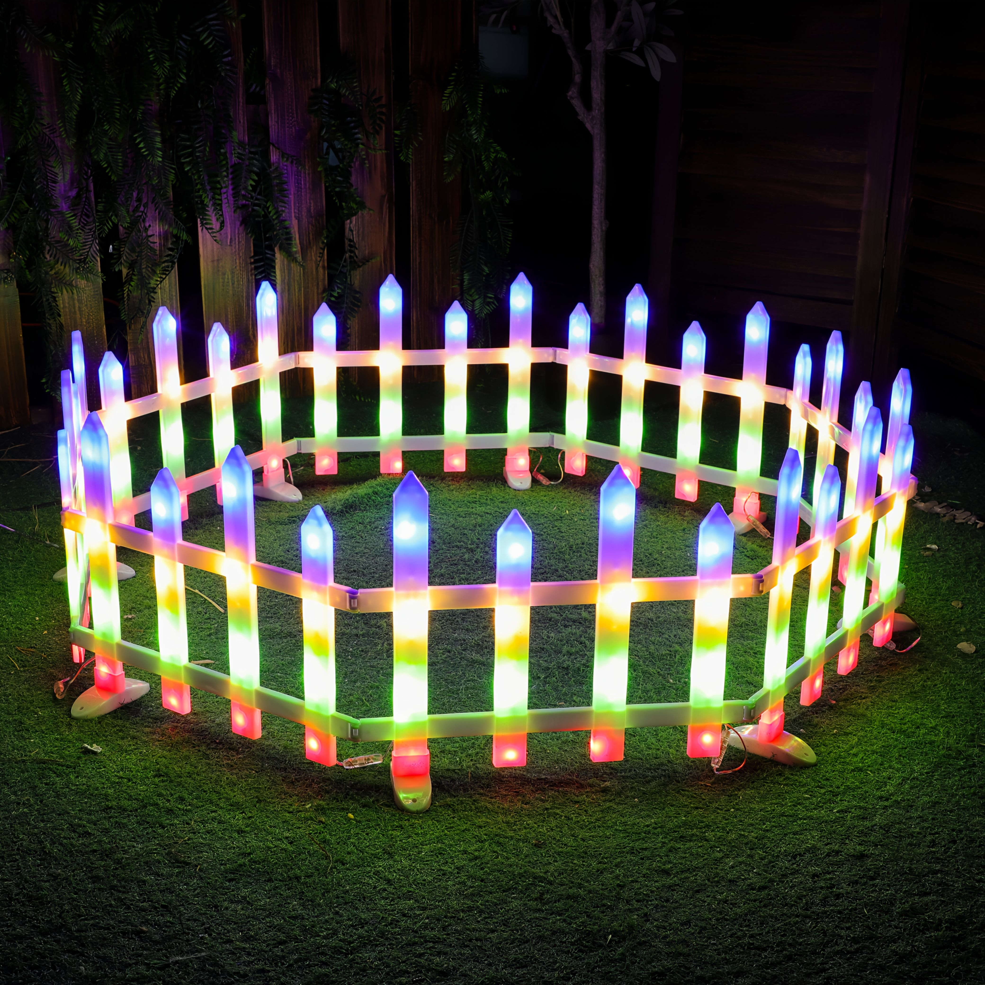 TEMU 8pcs Solar Outdoor Lights, Waterproof, Fence Lights, Easter Decorations, Outdoor Lawn Lights, Summer Camping Decorative Atmosphere Lights, Ip44,