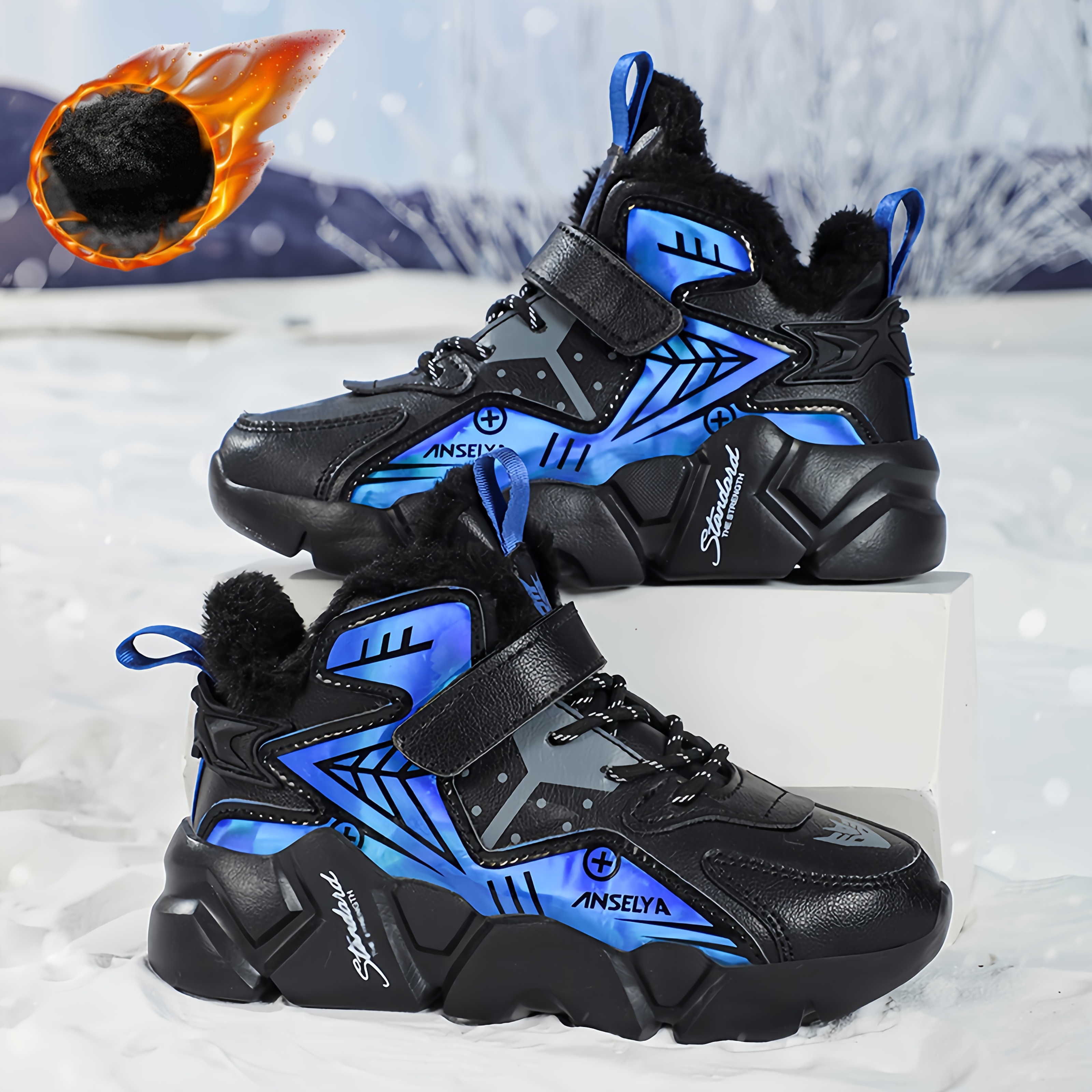 Jongens Sneeuwlaarzen met Dikke EVA Zolen en Pluche Voering, Jongens Casual Schoenen