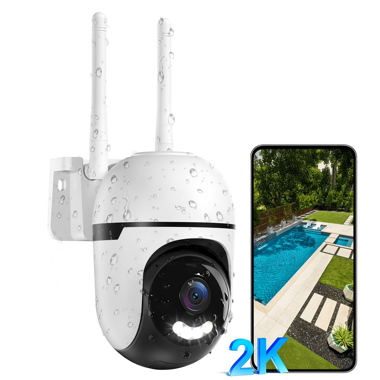 防犯カメラ Outdoor Pan/Tilt Security Wi-Fi Camera Pan Tilt Wired Outdoor Surveillance Cameras ZOSI 4K 8MP 16-Channel