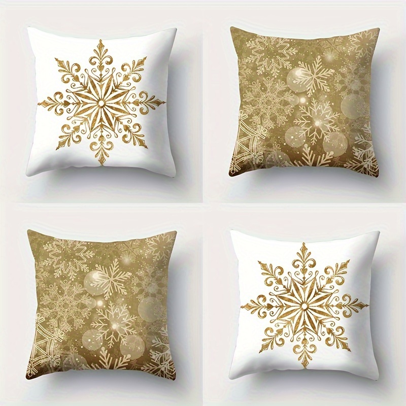 

4- Christmas Cushion Covers, , , Polyester, , , Printed, For Sofa Decor, , , Multiple