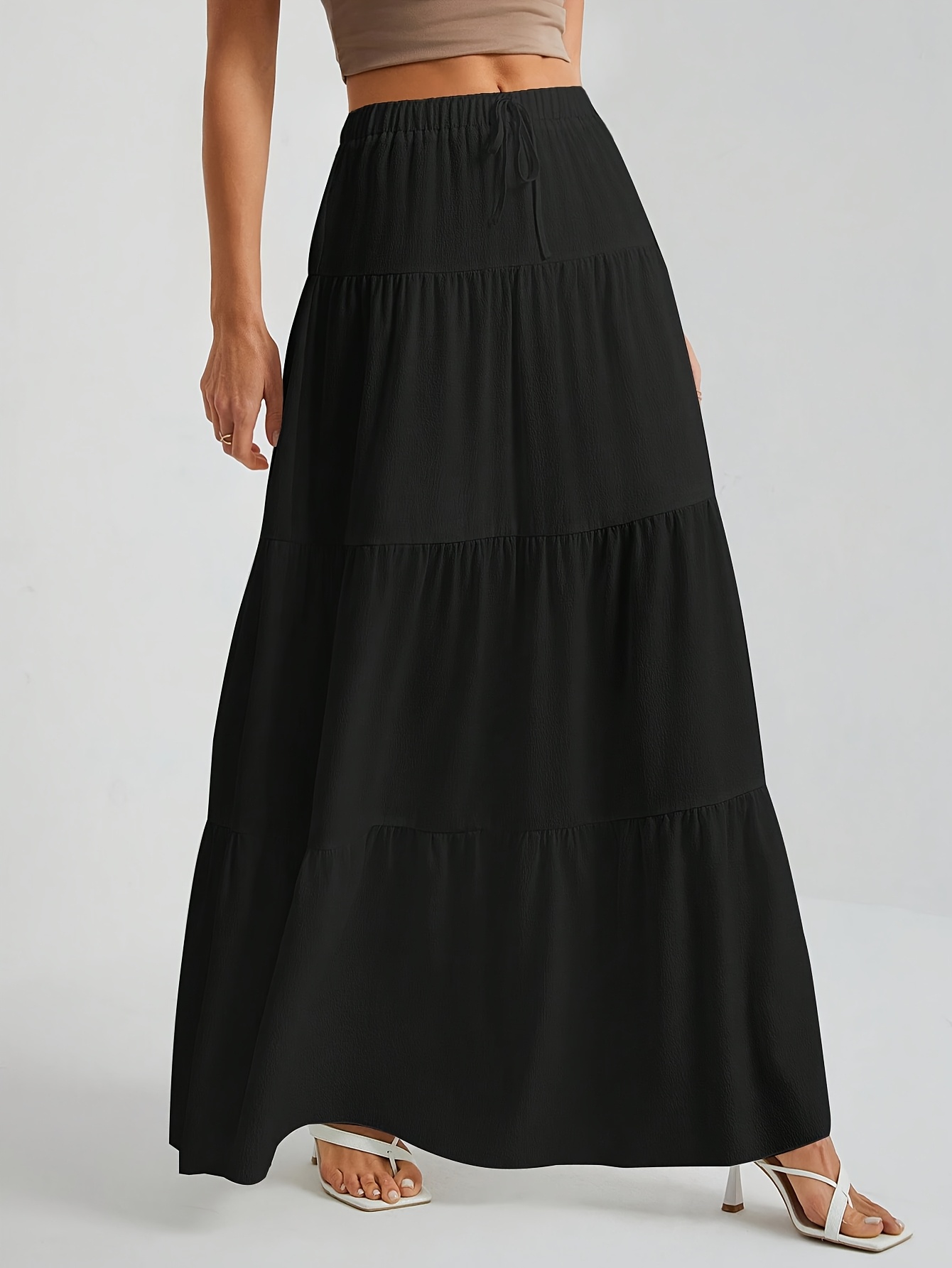 directional womens flared midi skirt