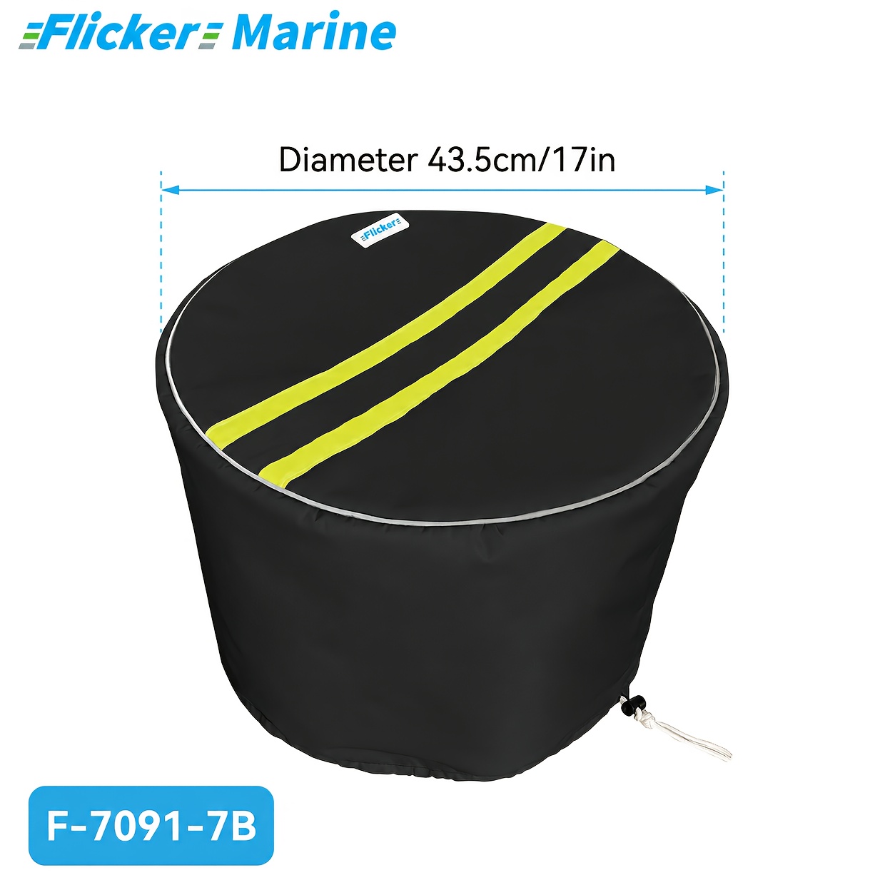 Boat Engine Propeller Cover with Reflective Strips for Night Visibility
