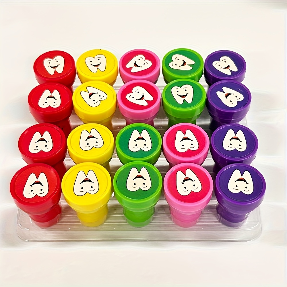 Image of 10/20pcs Fun Tooth Stamp Set Reward Stamp Fun Stamp Creative Stamp Classroom Incentive Stamps Teacher Gifts Back To School Supply