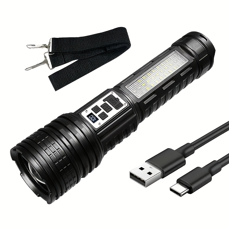 TEMU A Portable Flashlight, Compact , New Upgraded Flashlight For 2025, , Type-c Charging, Suitable For Outdoor Activities, Camping, Traveling,