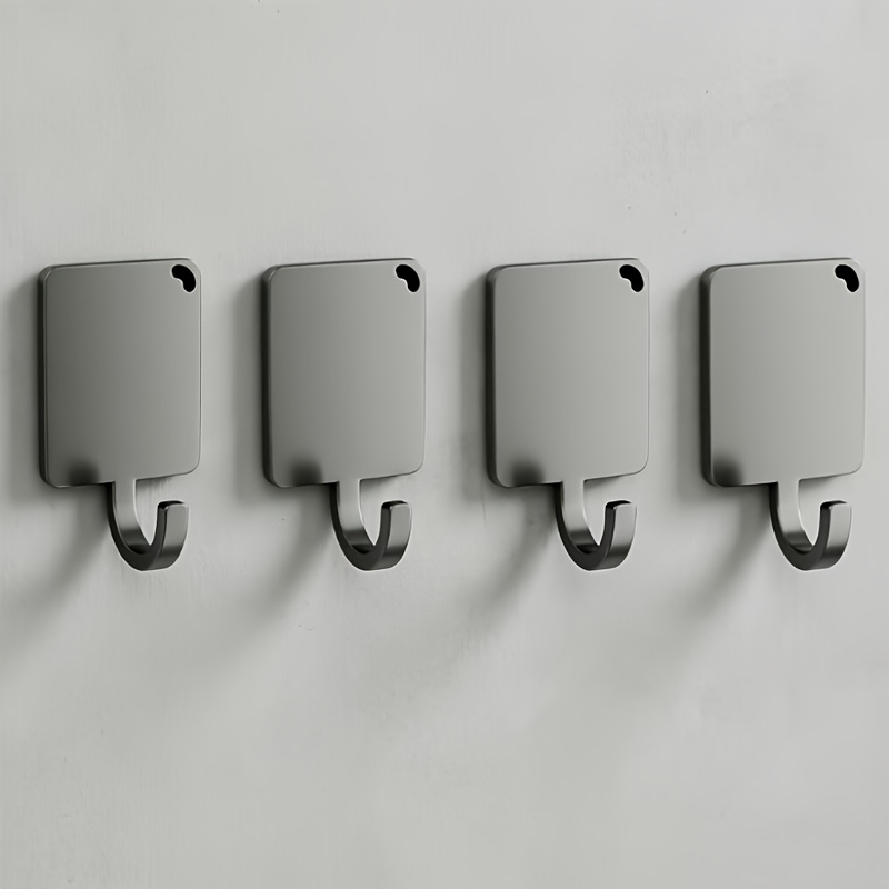 TEMU 4pcs Kitchen Refrigerator Magnetic Hooks, Strong , , No-drill Hook Wall-mounted Shelf, For Towels, Keys, Utensils Etc, Utility Hooks