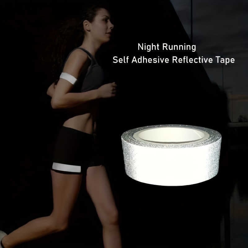 

High-visibility Self-adhesive Reflective Tape For Night Running & Cycling - Use On Clothes, Helmets, Bags & Gear, & Remove, 0.97in X 196.85in Roll