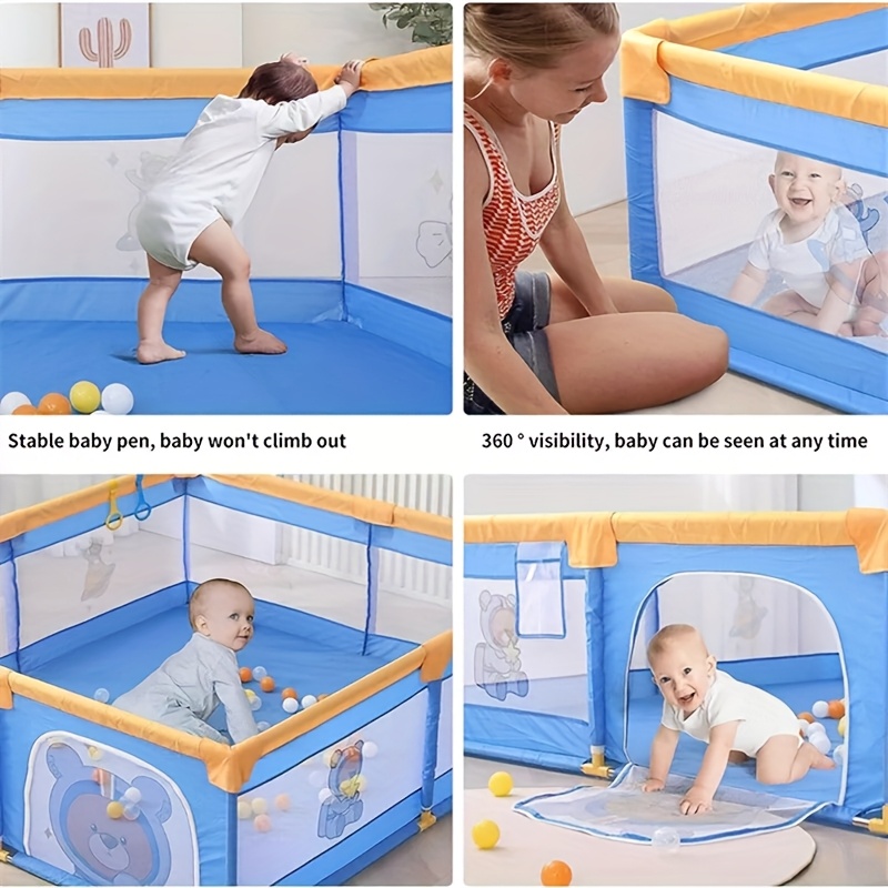 Interactive Activity Center Play Game Fence with Pull-Ring Gate
