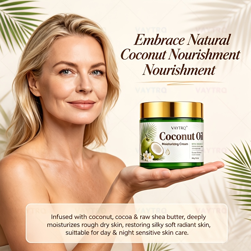 Coconut Oil Cream for 72-Hour Hydration
