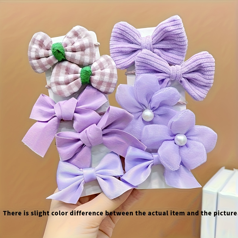 10pcs set of fabric flower hair accessories for girls featuring cute hair ties that   damage hair   ponytails Product details 1
