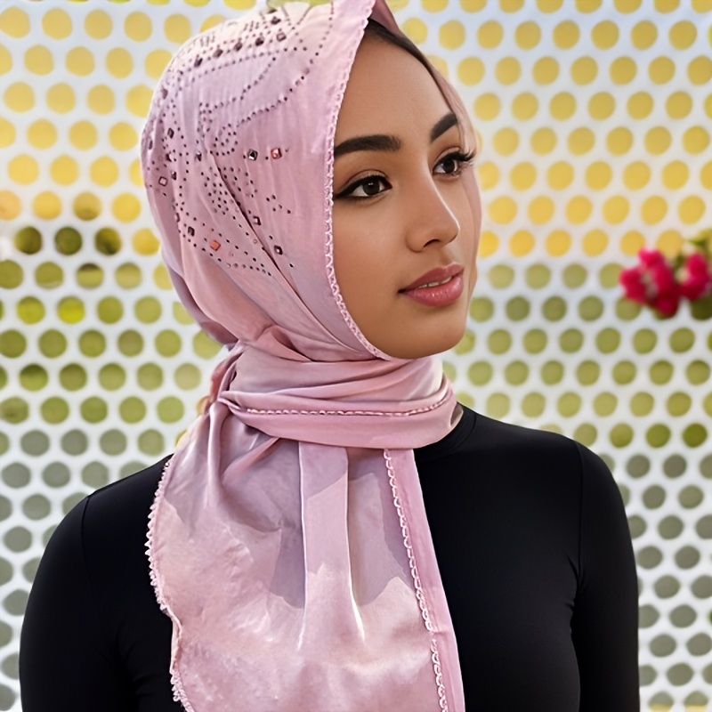 Ramadan Gifts Women Scarf Lightweight Arabic Headwear Gift Elegant Brown Chiffon Scarf Temu Oman