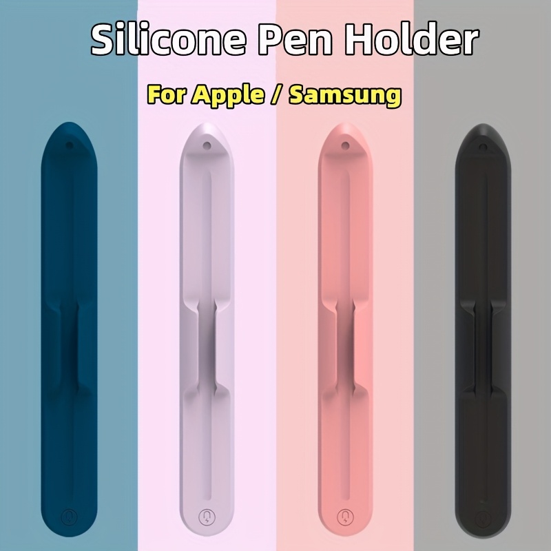 

Silicone Tablet Holder With A Slot For A Stylus, Compatible With Apple Pencil Pro Or 1st And , As Well As Samsung Lite, S7 Fe, S8, S9, And S10 Ultra.