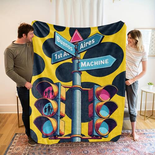 a cozy fleece blanket featuring a city transportation theme perfect as a gift soft high definition digital printing suitable for all year round made from 100 breathable polyester its an ideal present for in any season