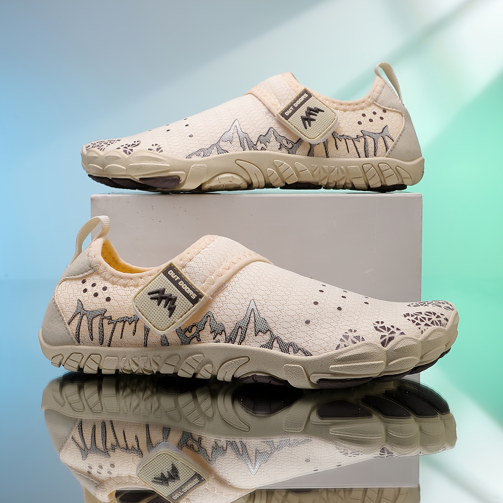 TEMU Women' & Men' Quick-dry Barefoot Water Shoes With Non-slip Rubber Sole, Lightweight Five-toe Wading Sneakers Suitable For Surfing, Hiking,