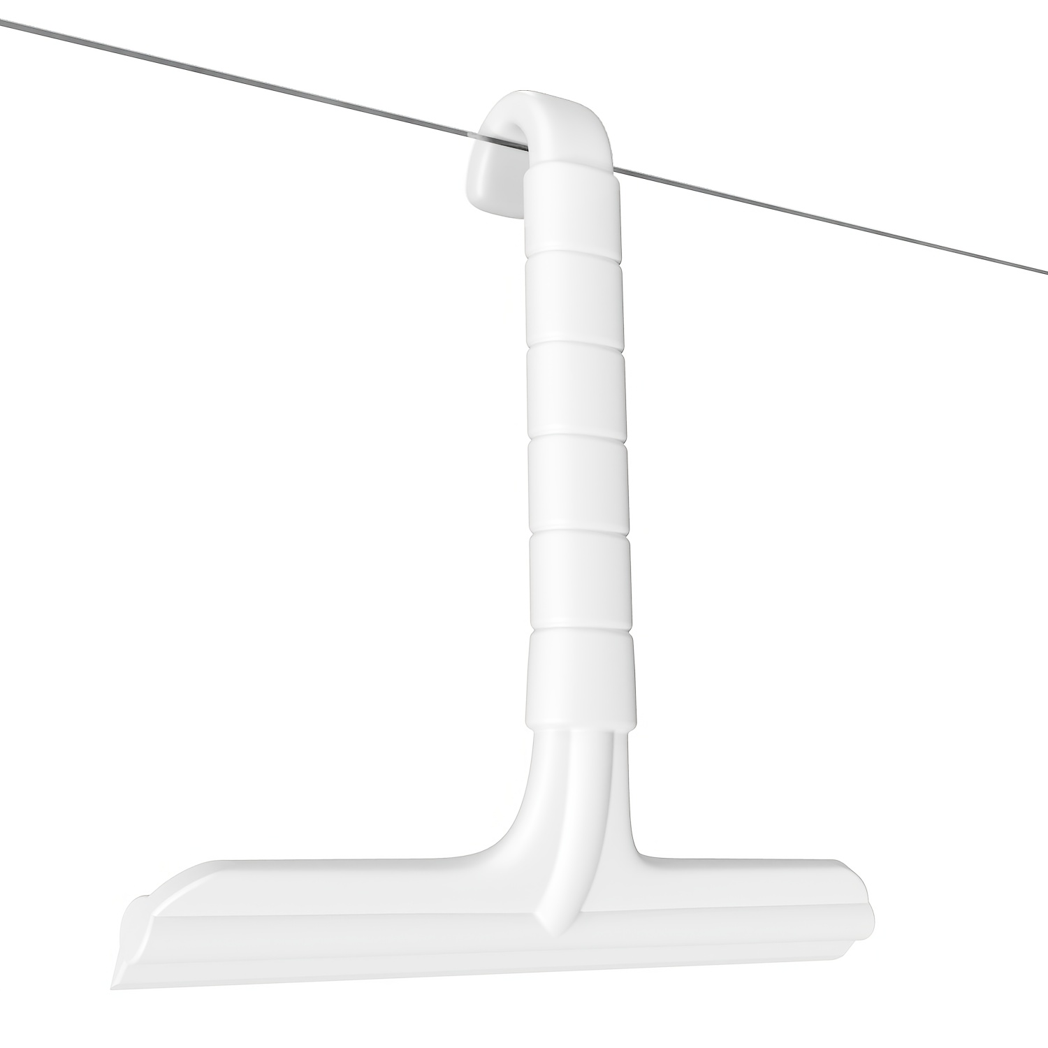 TEMU 1pc Silicone Shower Squeegee | -piece With Built-in Hook For Easy Hanging, Suitable For Glass Doors, Windows, Mirrors, Bathroom, Kitchen, Tile