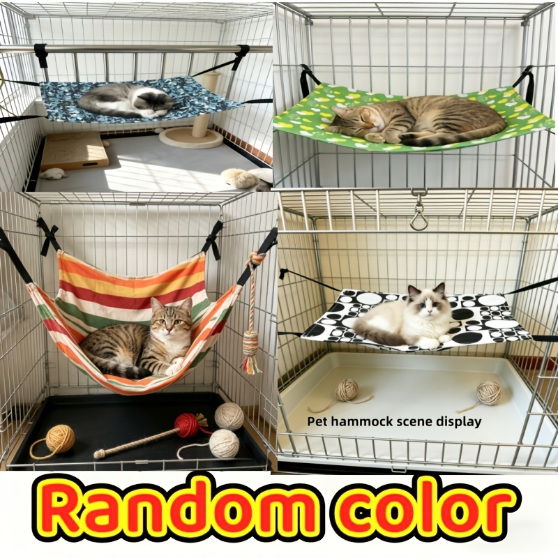 TEMU Hamaca para gatos para todas , cama para gatos con diseño de rayas coloridas, cama colgante para gatos, hamaca para gatos con , adecuada para ,