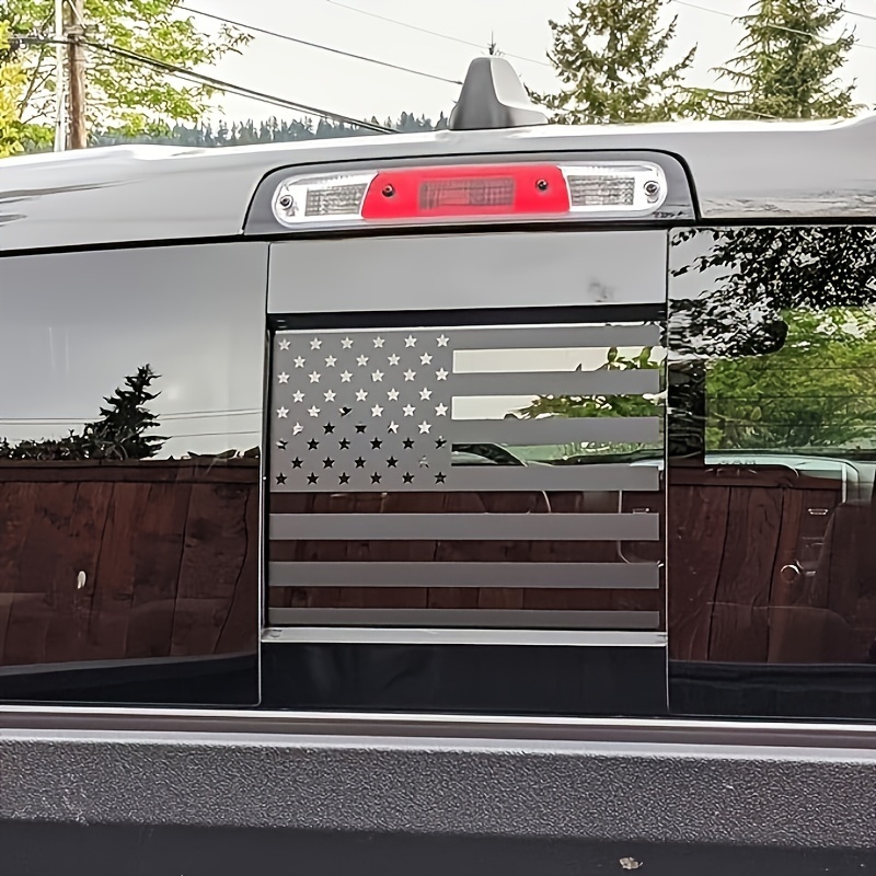 

Suitable For Dodge For 2009-2023 Mid Window Star Stripe Flag Sticker Pickup Trucks, Middle And Rear Window Glass Decals, Star Stripe Flag Graphic Stickers