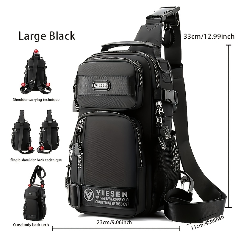 TEMU Bolso de pecho multiusos para , moderno, antirrobo, de moda, para viajes, deportes, de un , cruzado, , pequeño, tipo mochila