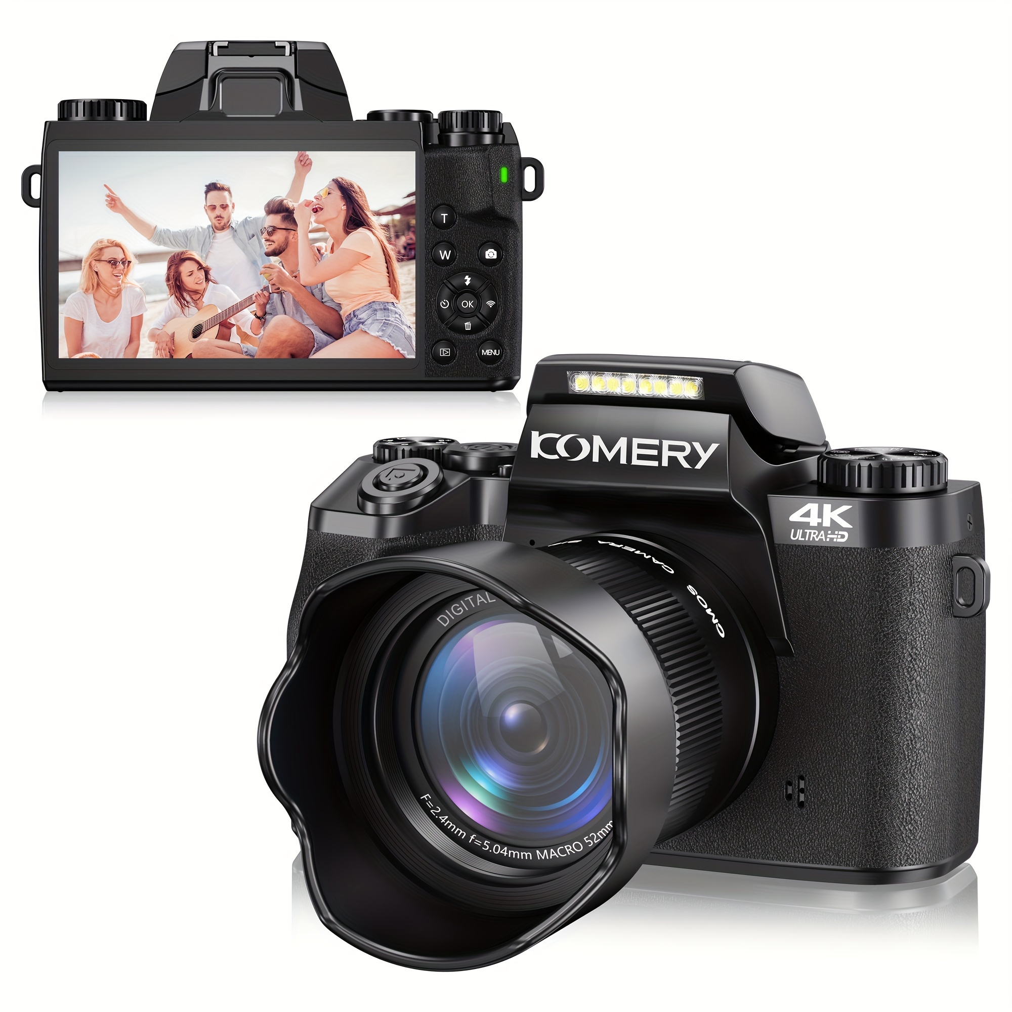 

Komery W5 Touch For , 4k 64mp 4.0- Hd , 18x , . 2 Long- Rechargeable Battery And 64gb .