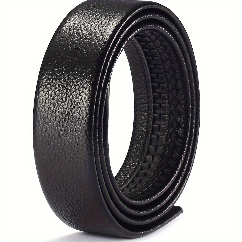 

Men's Genuine Soft Leather Belt - Sleek Black, Automatic , Large Size, Textured Pattern, , With Card Slot, Thickened Material For Durability