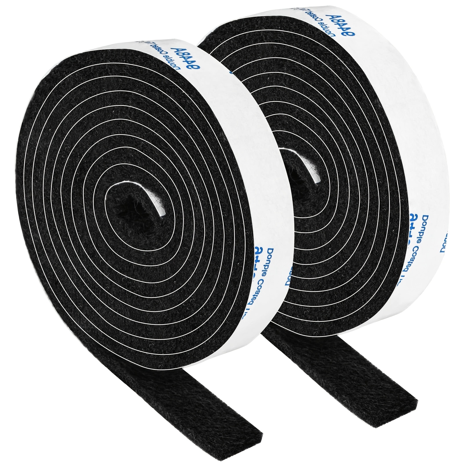 2 Rolls Of Black Felt Strips Measuring 60 Inches With Adhesive Backing, Along With Felt Strips For Furniture