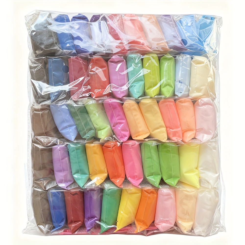 50-color Creative Air-dry Clay, Modeling Clay, Space Clay For Toys, Diy Shaping Kit With Tools, Tutorial, And Gift, Suitable For Boys And Girls, Develops Intelligence, , Stimulates .320g