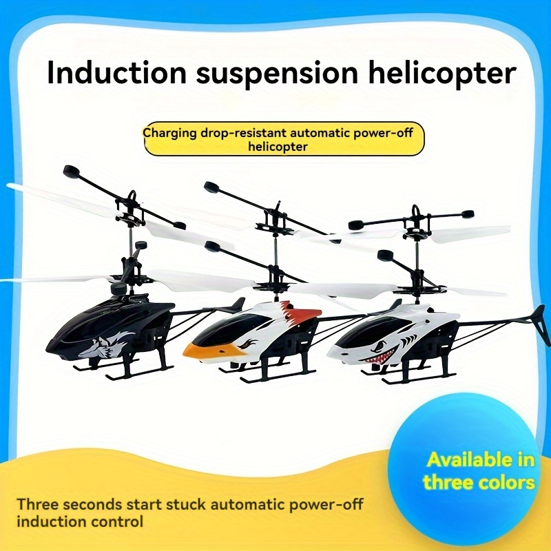 

Induction Aircraft Toy, Gesture Suspension, Luminous Shark/ Eagle/ Black Wolf Induction Helicopter