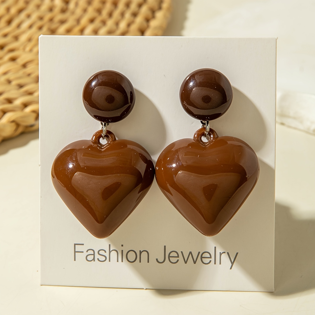 TEMU 1 Par de Pendientes Colgantes con Forma de Acrílico Multicolor Elegantes y a para de San Valentín, Pendientes Semicirculares, Adecuados para la