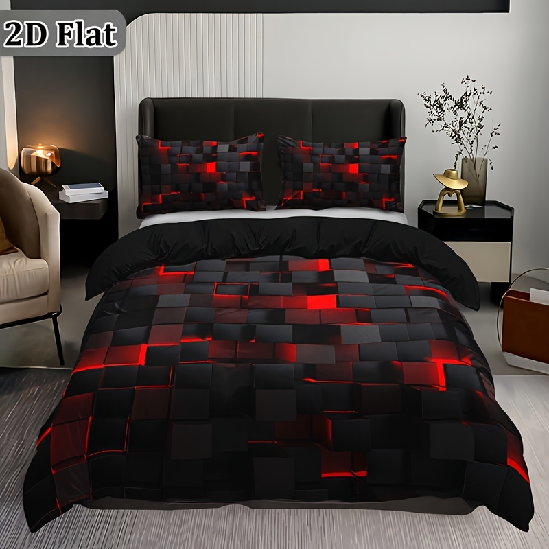TEMU 2d Flat 2/3pcs Printing Quilt Cover Set, A Of Patterns From, The Fabric Is Skin-friendly And Comfortable.machine Washable, Suitable For ,, 4