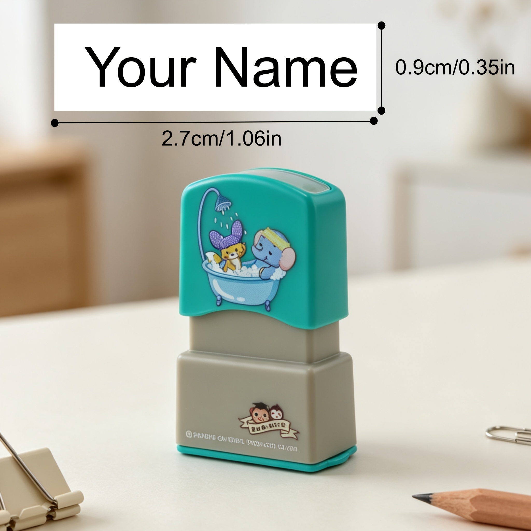 TEMU Personalized Name Customization Textile Stamp, 927a Style Washable And Fade-resistant; Applicable For Clothing, Hats, Socks, Towels, Bedding,