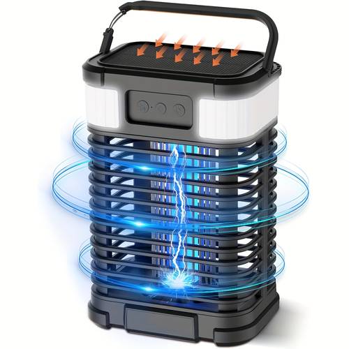 1pc solar bug zapper 5 in 1 portable electric mosquito zapper with 4000mah rechargeable battery led light for indoor outdoor use home patio camping backyard outdoor pest solution modern bug zapper energyefficient device solar mosquito zapper outdoor