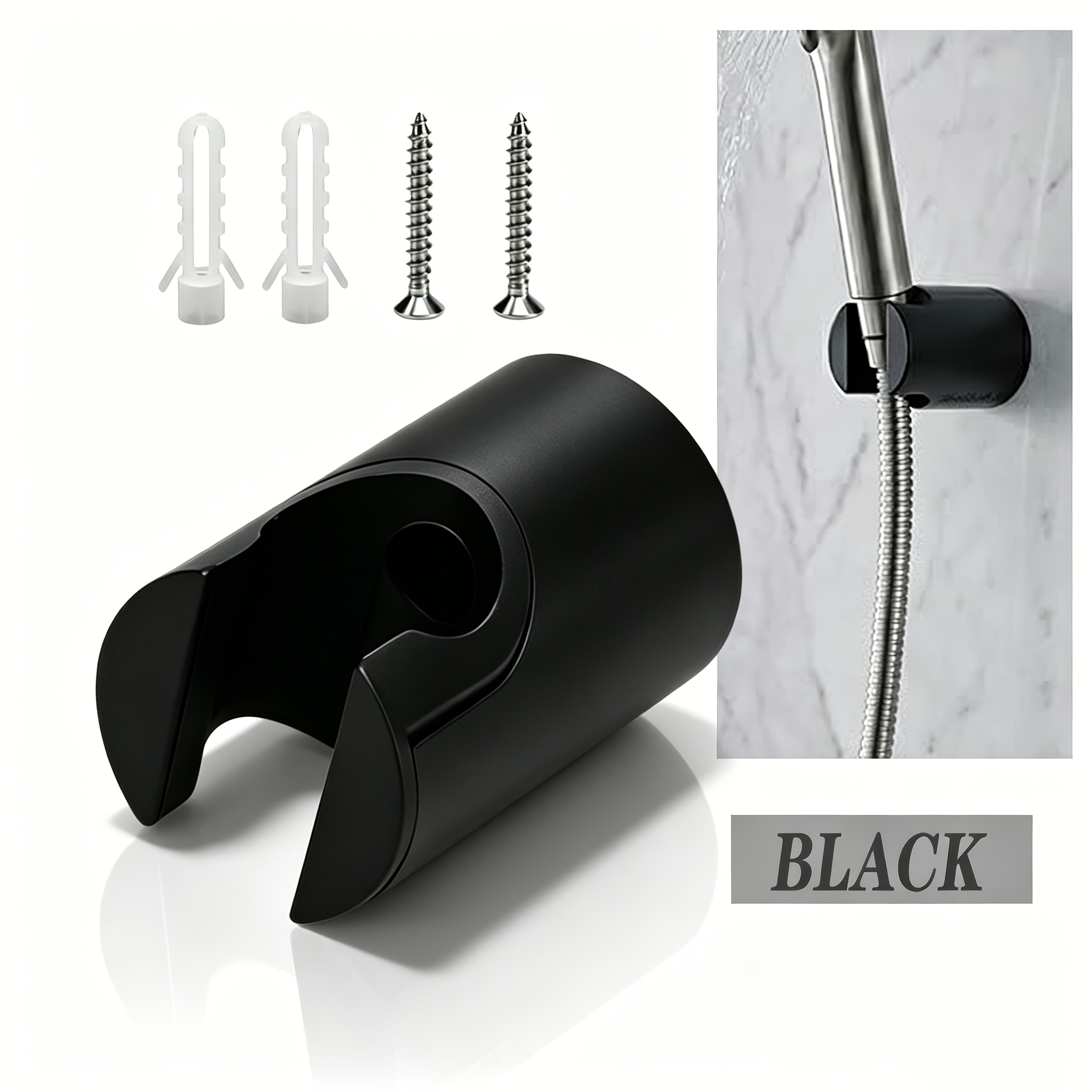TEMU Soporte para cabezal de ducha, Soporte fijo para cabezal de ducha, Soporte de pared para cabezal de ducha de , Accesorios de baño