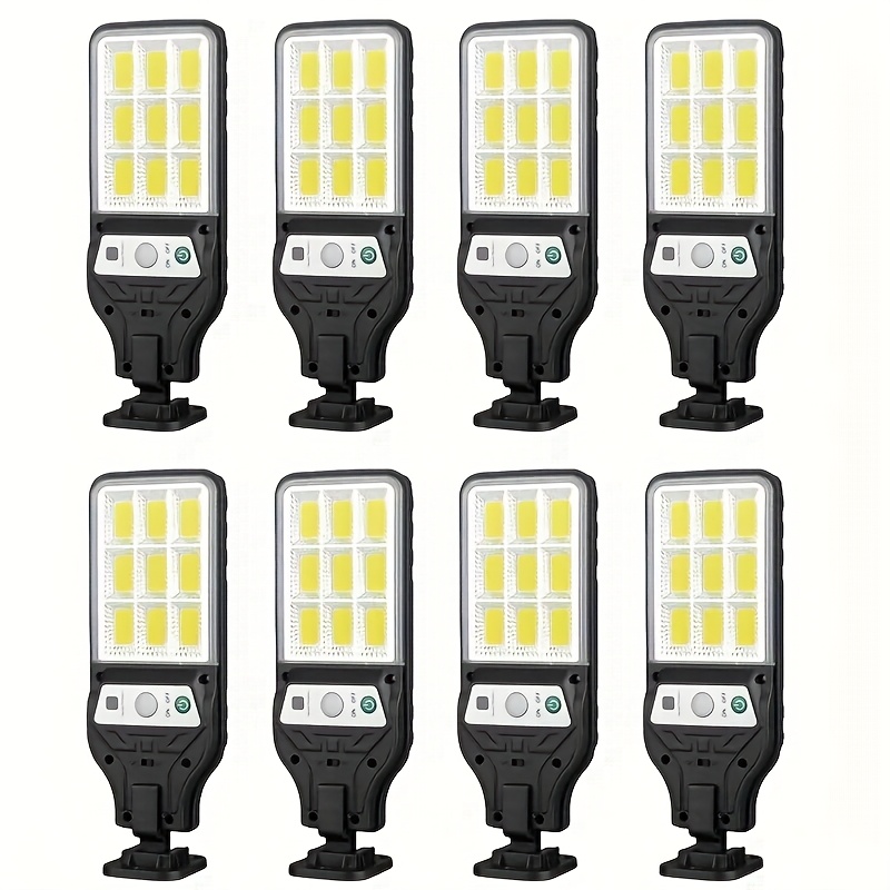TEMU [bright Solar Lights] 2/4/8pcs Bright Solar Wall Lights Outdoor | 6500k Led Motion Sensor Security Lights With 3 Lighting , Ip66, Remote Control