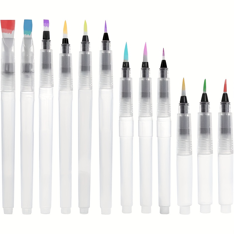 Image of 12 Watercolor Brush Sets, Watercolor Brushes, Water-based Marker Pens For Watercolor, Watercolor Brushes For Water-soluble Pigments And Watercolor Media