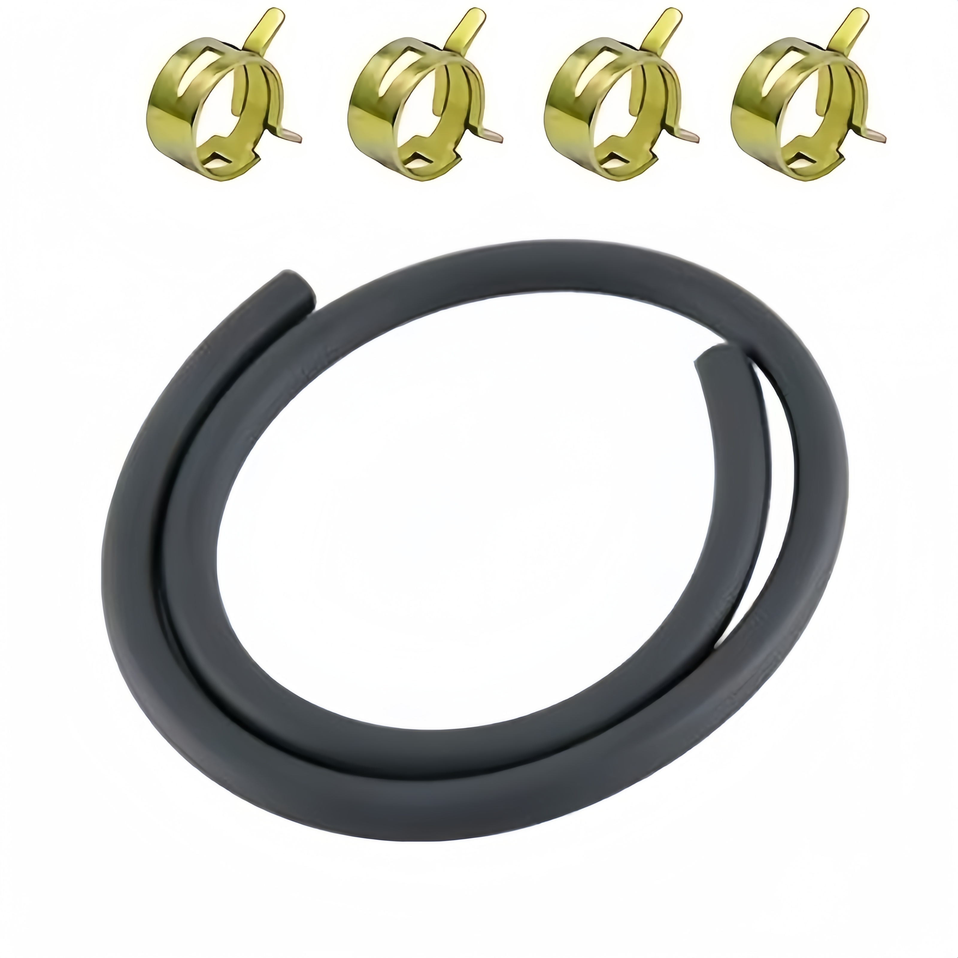 Image of 1 Meter 5mmx8mm Fuel Hose With 4 Tube Clips Suitable For Motorcycles, Off-road Motorcycles, Vehicles, Gasoline Hose And Gasoline Hose Bicycles - Durable Motorcycle Accessories