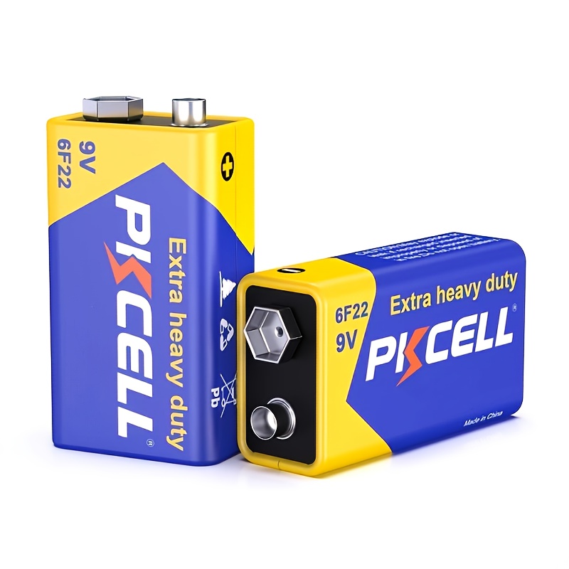 TEMU Pkcell 9v Detector Battery, Carbon- 6f22 Ultra Long Life