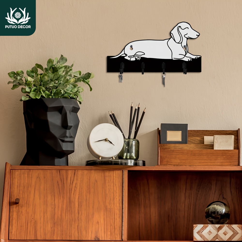 

Decor Dog Key - - Manufactured Wood Hanging Plaque - Hanging Key For , , , Hallway - Decorative Key Organizer