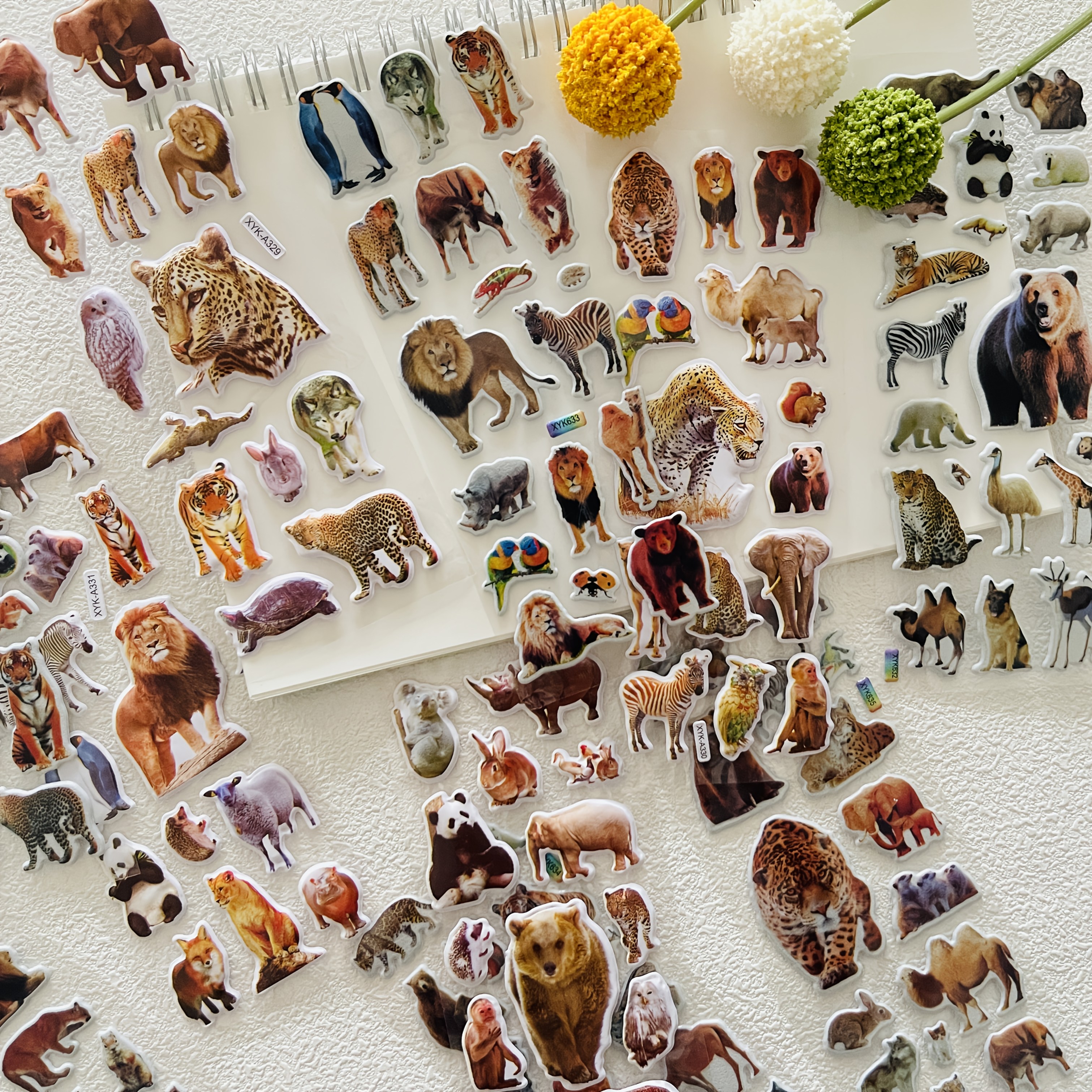 item picture 10 sheets realistic animal stickers wild     giraffe pattern stickers suitable for water cups diy stickers birthday gifts party decoration stickers styles and packaging may   from images