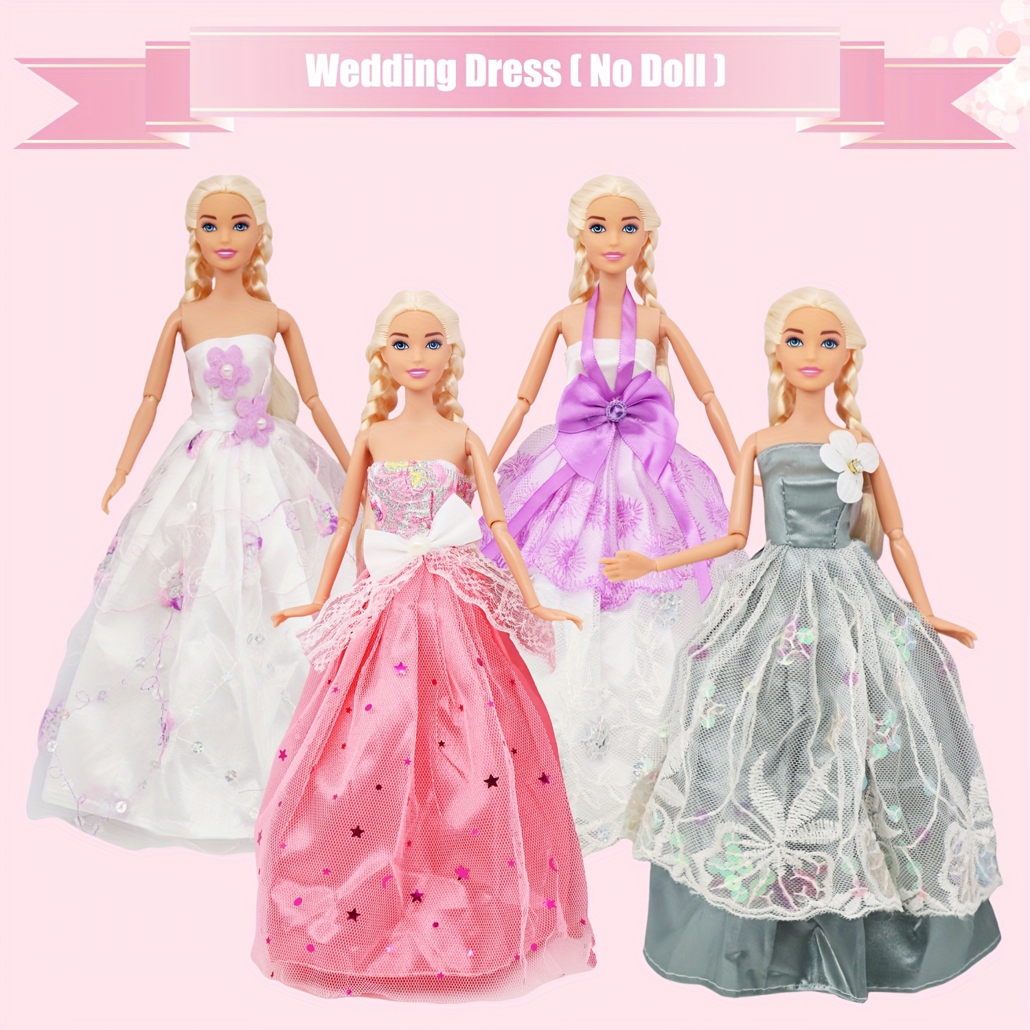 princess doll clothes wedding dress party casual outfits Temu