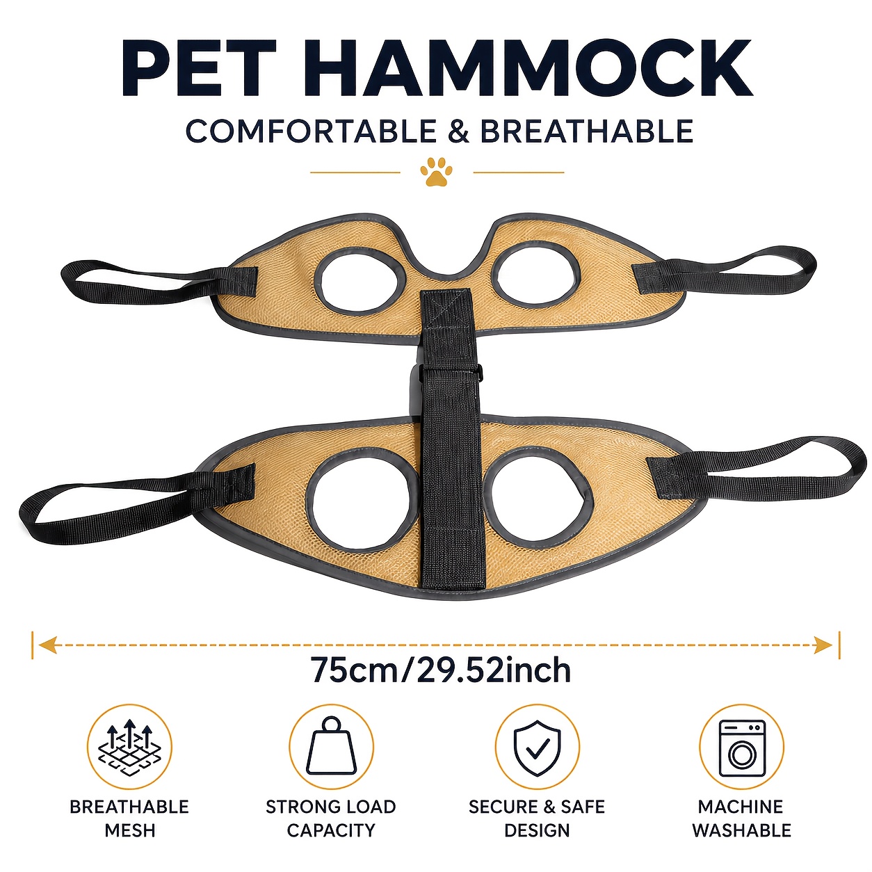 Pet Grooming Hammock For Cats And Small Dogs, Breathable Mesh Fabric, With 4 S-hooks, Fixed Straps, Versatile Hanging For Nail Trimming, Medication And