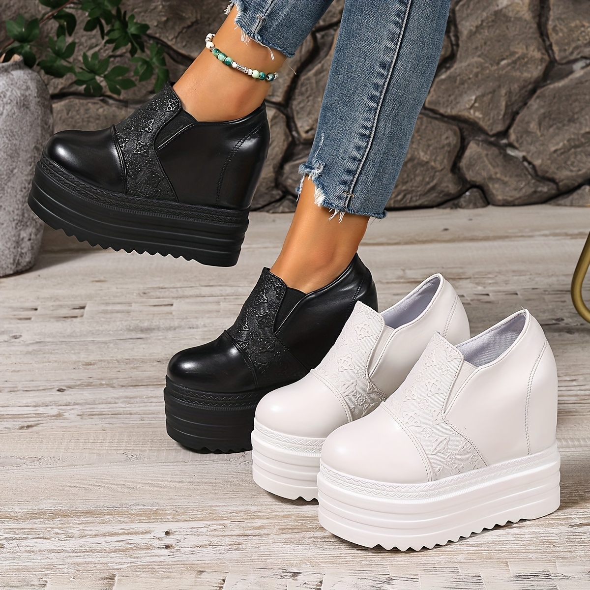 Platform Wedge Super High Heel Platform Shoes New Autumn Winter Women's  Shoes with Inner Height Increase, Women Shoes, Sneakers