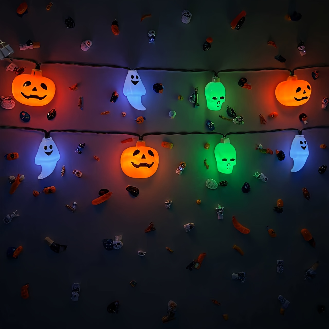 1pc halloween lights halloween necklace lights 3   holiday decorative lights 9 lights with three necklace lights for you   from funny lights christmas decorative lights   with lr44 button battery power supply
