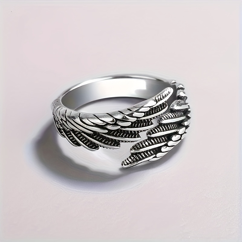 1Pcs Vintage Angel Wings Adjustable Ring Perfect Couple Gift