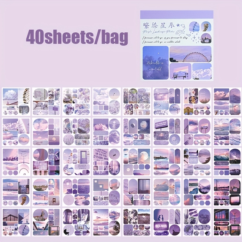 E-shop 40 Blätter/Buch Serie Stickerbuch - Reise-Themen DIY -Aufkleber mit Wahrzeichen, Natur & Inspirierenden Zitaten für Handyhüllen, Laptops,