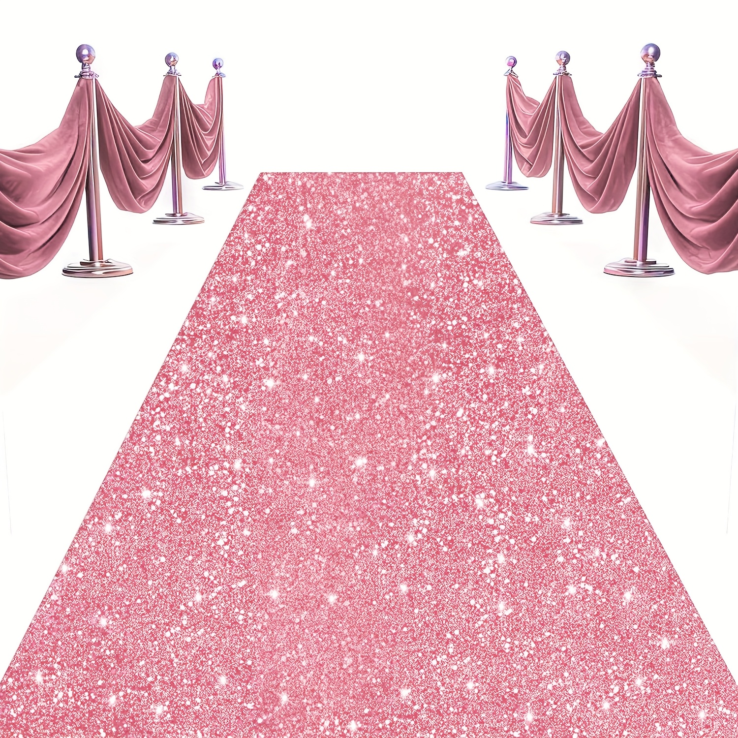 TEMU 1pc 2x15ft Carpet Runner For Party Wedding Aisle Runners Sequin Aisle Runner For Wedding Ceremony Glitter Aisle Runner Rug Outdoor Carpet Runner