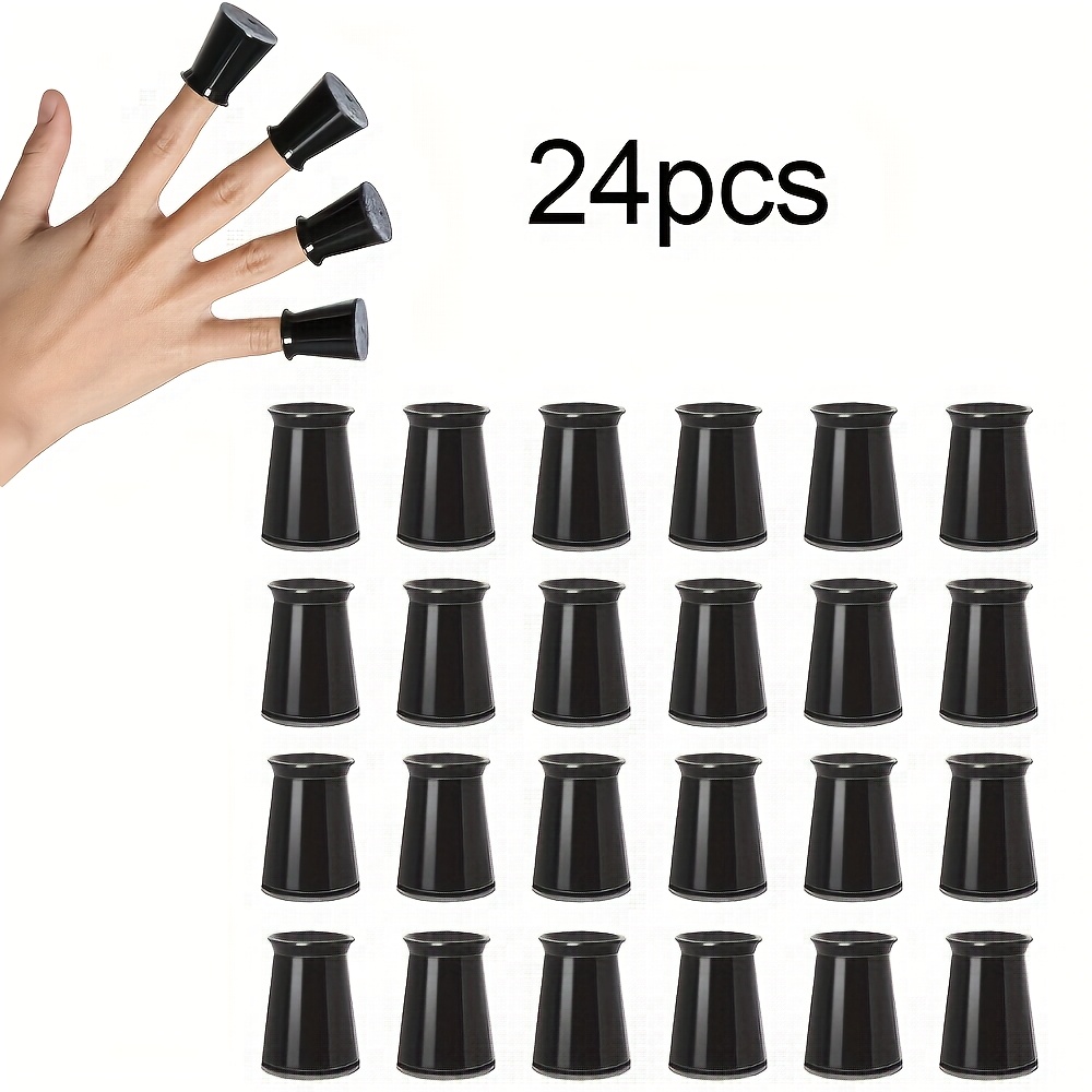 24pcs Black Polished Mini Furniture Leg Covers With Screws - Durable Rubber Protects Chair And Table Legs, , Prevents Scratches And Holes, Furniture Protection/smooth Furniture