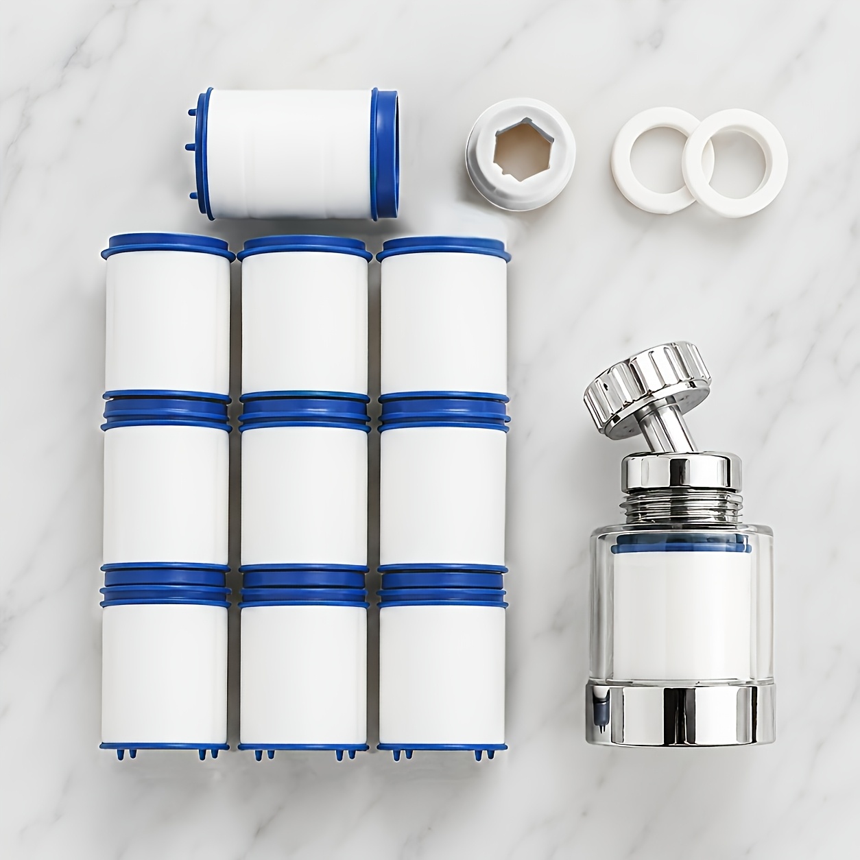 Image of 12pcs Water Purification With Combination Filtration - Ideal For Pregnant Women, Home, Outdoor, Rv, Shopping Malls, And Hotels - Replaceable Filter For Restaurant And Hotel Use