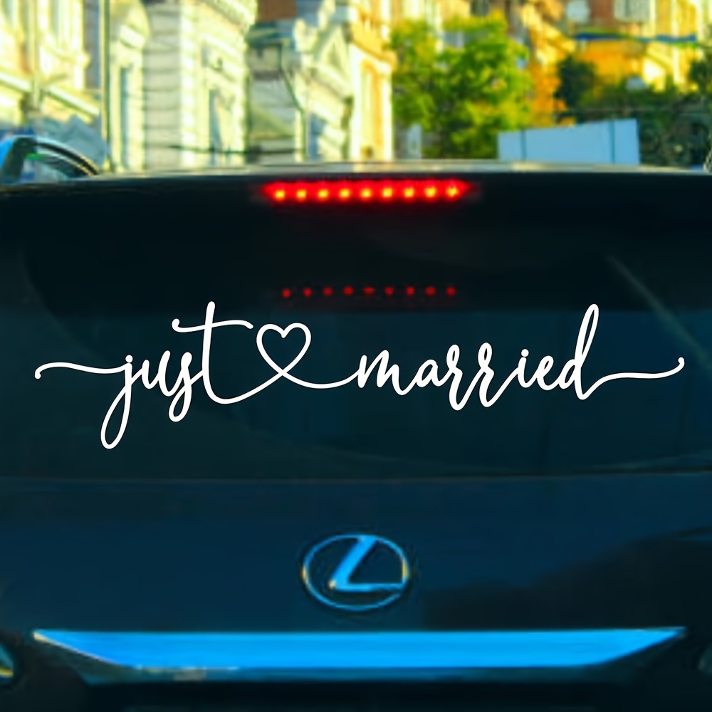 Image of Wedding Car Decals, Wall Decorations For , Gifts For The Couple, Window Stickers, And Wedding Car Stickers
