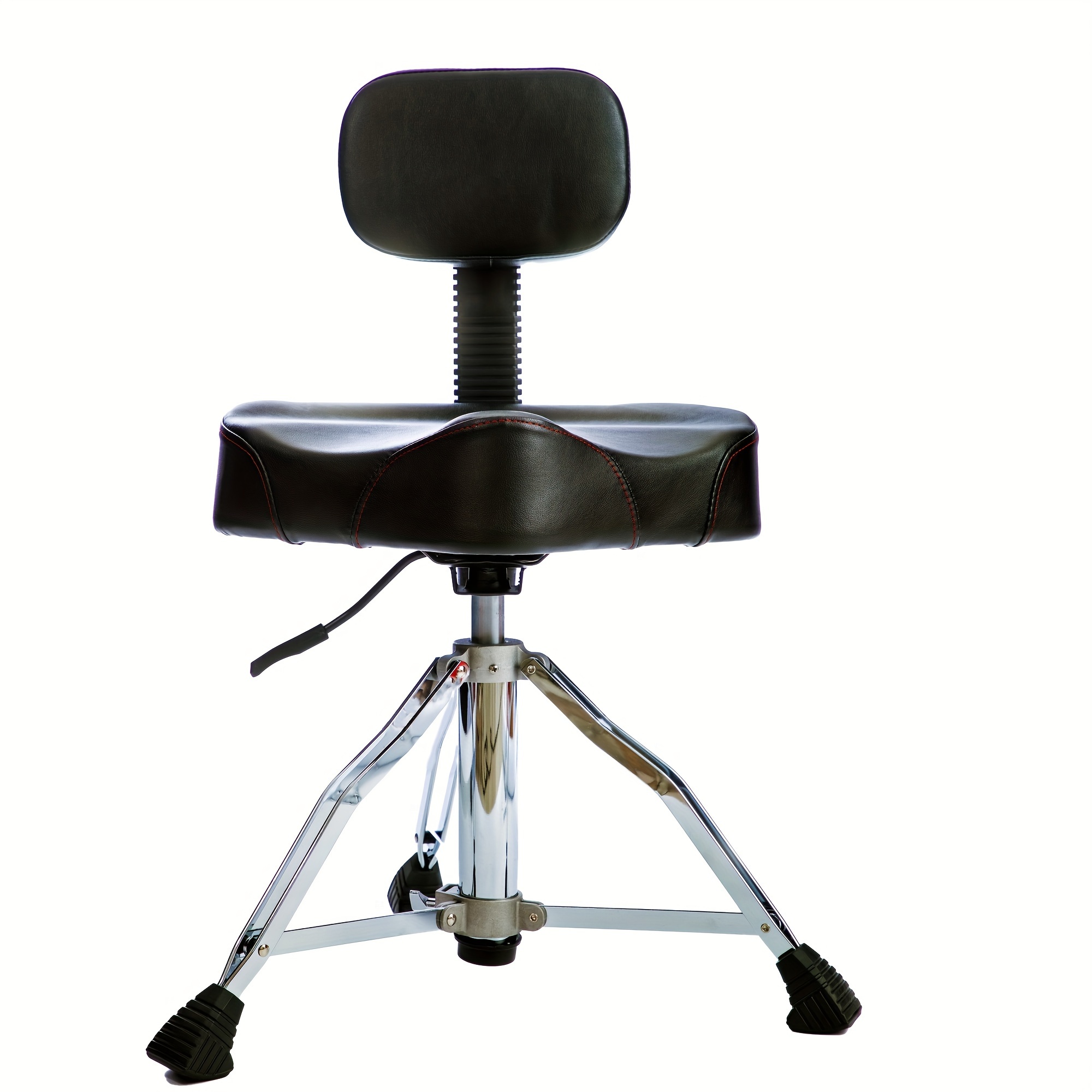 TEMU Drum Throne With Backrest, Adjustable Drum Chair Heavy Duty Drum Throne Seat Motorcycle Style Drum Stool For Drummer Adults